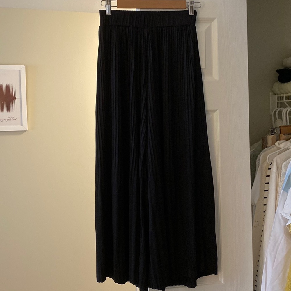 Wide leg high waisted pants